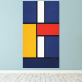 Mondrian Geïnspired Canvas Afdruk (Insitu (Houten vloer))