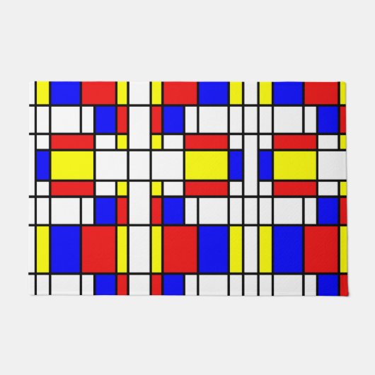 Mondrian Geïnspired Deurmat (Voorkant)