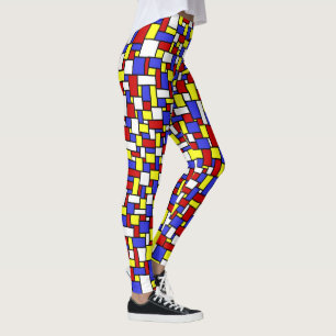Mondrian Geïnspired Doodle Leggings