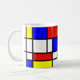 Mondrian Geïnspired Koffiemok