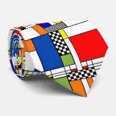 Mondrian Geïnspired Necktie Stropdas (Opgerold)