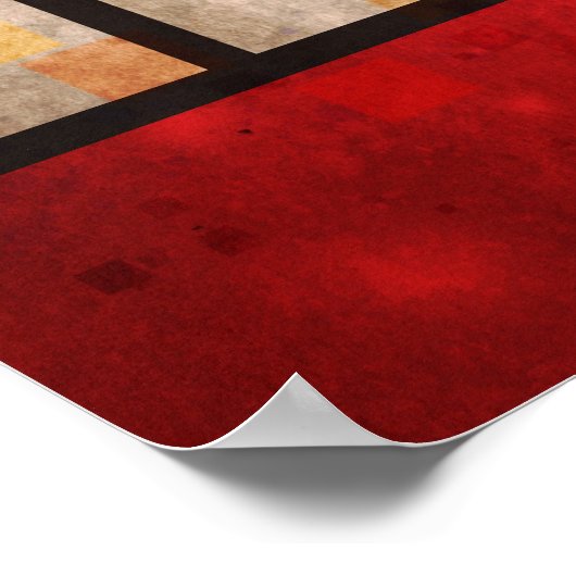 Mondrian Geïnspired Poster (Hoek)