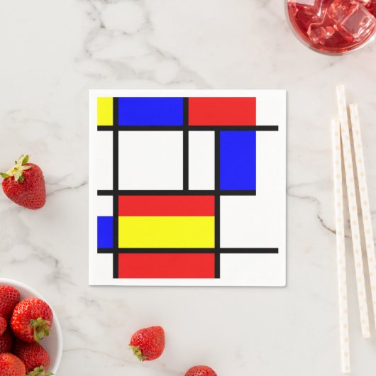 Mondrian Geïnspired Servet (Insitu)