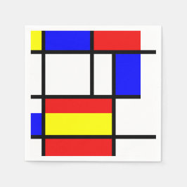 Mondrian Geïnspired Servet