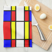 Mondrian Geïnspired Theedoek (Quarter Fold)
