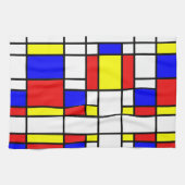 Mondrian Geïnspired Theedoek (Horizontaal)