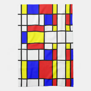 Mondrian Geïnspired Theedoek