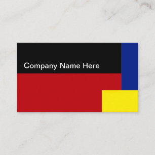 Mondrian Geïnspireerd Minimalistisch Ontwerp Visitekaartje