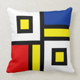 Mondrian geïnspireerde abstracte kunst   kussen