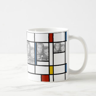 Mondrian Geïnspireerde Mok van fotosjabloon