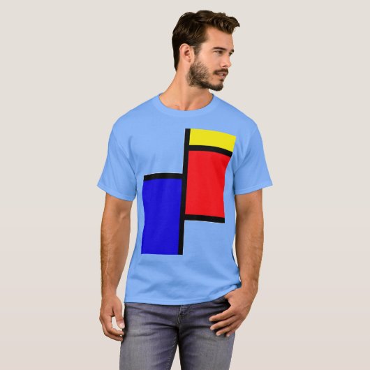Mondrian gift friend vintage t-shirt (Voorkant volledig)