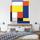 MONDRIAN - Grote compositie B - 1920 - Canvas Afdruk (Insitu (Slaapkamer))