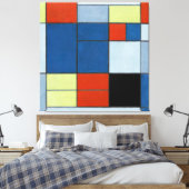 MONDRIAN - Grote Kompositie C - 1920 - Canvas Afdruk (Insitu (Slaapkamer))