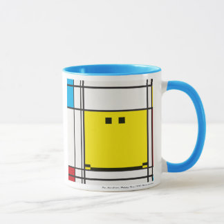 mondrian happy face mok