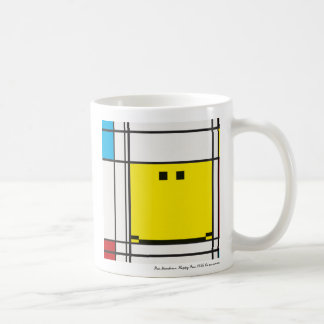 mondrian happy face t-shirt koffiemok
