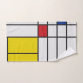 Mondrian II Minimalist De Stijl Handdoek (Handdoek)