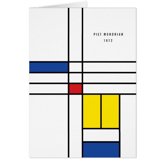 Mondrian II Minimalist de Stijl Modern Art Design (Voorkant)