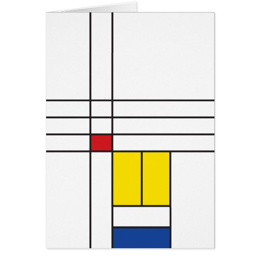Mondrian II Minimalist de Stijl Modern Art Design (Voorkant)