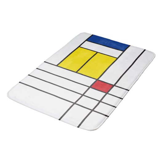 Mondrian II Minimalist de Stijl Modern Art Design Badmat (Gekanteld)