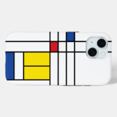 Mondrian II Minimalist de Stijl Modern Art Design Case-Mate iPhone Case (Achterkant (horizontaal))