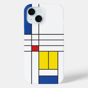 Mondrian II Minimalist de Stijl Modern Art Design iPhone 15 Case