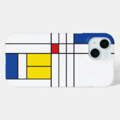 Mondrian II Minimalist de Stijl Modern Art Design Case-Mate iPhone Case (Achterkant (horizontaal))