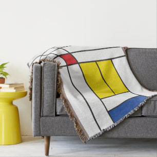 Mondrian II Minimalist de Stijl Modern Art Design Deken
