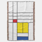 Mondrian II Minimalist de Stijl Modern Art Design Deken (Voorkant Verticaal)