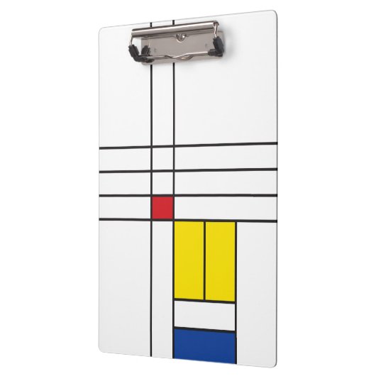 Mondrian II Minimalist de Stijl Modern Art Design Klembord (Links)