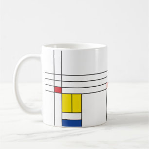 Mondrian II Minimalist de Stijl Modern Art Design Koffiemok