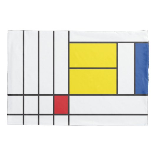 Mondrian II Minimalist de Stijl Modern Art Design Kussensloop (Achterkant)