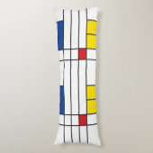 Mondrian II Minimalist de Stijl Modern Art Design Lichaamskussen (Voorkant Verticaal)
