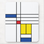 Mondrian II Minimalist de Stijl Modern Art Design Muismat (Voorkant)