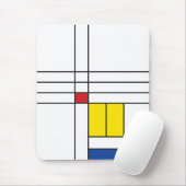 Mondrian II Minimalist de Stijl Modern Art Design Muismat (Met muis)