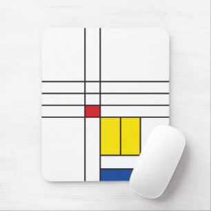 Mondrian II Minimalist de Stijl Modern Art Design Muismat