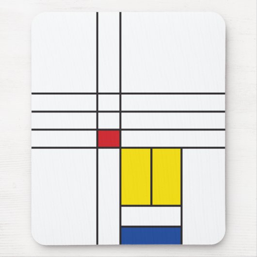 Mondrian II Minimalist de Stijl Modern Art Design Muismat (Voorkant)