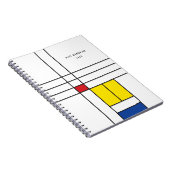 Mondrian II Minimalist de Stijl Modern Art Design Notitieboek (Rechterzijde)