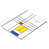 Mondrian II Minimalist de Stijl Modern Art Design Notitieboek (Linkerzijde)