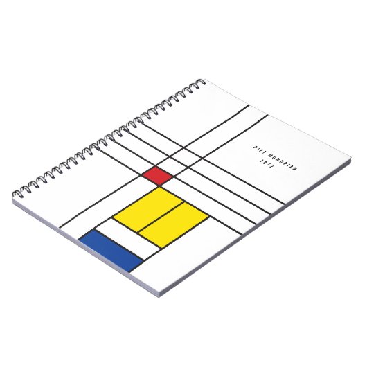 Mondrian II Minimalist de Stijl Modern Art Design Notitieboek (Linkerzijde)