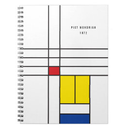 Mondrian II Minimalist de Stijl Modern Art Design Notitieboek