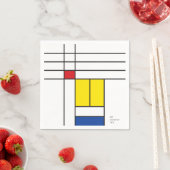 Mondrian II Minimalist de Stijl Modern Art Design Servet (Insitu)