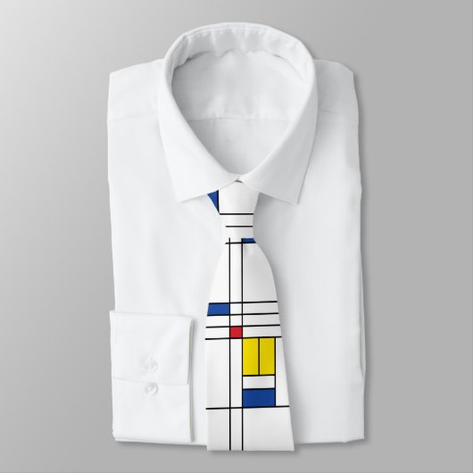 Mondrian II Minimalist de Stijl Modern Art Design Stropdas (Gebonden)