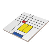 Mondrian II Minimalist de Stijl Modern Art Design Tegeltje (Zijkant)