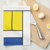 Mondrian II Minimalist de Stijl Modern Art Design Theedoek (Quarter Fold)