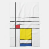 Mondrian II Minimalist de Stijl Modern Art Design Theedoek (Verticaal)