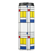 Mondrian II Minimalist de Stijl Modern Art Design Thermosbeker (Achterkant)