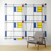 Mondrian II Minimalist de Stijl Modern Art Design Wandkleed (In Situ (horizontaal))
