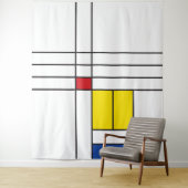 Mondrian II Minimalist de Stijl Modern Art Design Wandkleed (In situ)