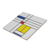 Mondrian II Minimalist De Stijl Tegeltje (Zijkant)