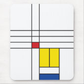 Mondrian II Minimalistisch De Stijl Modern Kunst D Muismat (Voorkant)